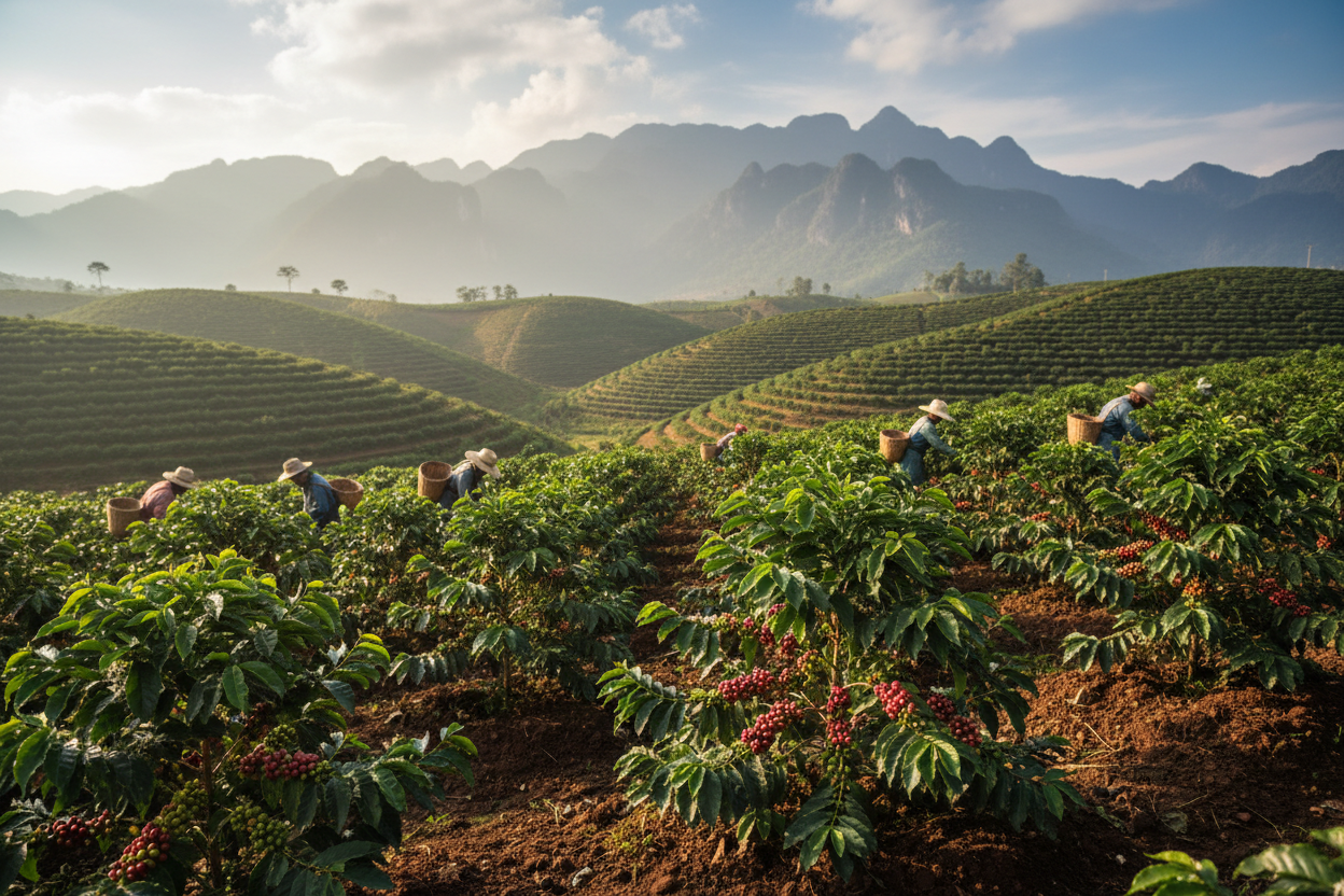a coffee beans farm in high quality 